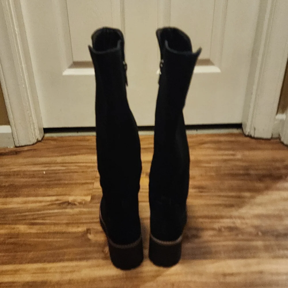 New Aqua College Womens Dash Suede Tall Knee-High Waterproof Boots Sz6